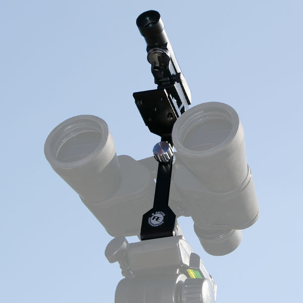 Combined red-dot  finder and mounting bracket for binoculars